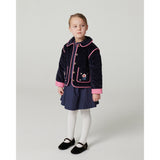 COPENHAGEN COLORS Navy Vattert Corduroy Jakke M/ Embroidery