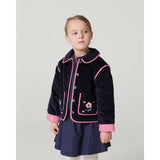 COPENHAGEN COLORS Navy Vattert Corduroy Jakke M/ Embroidery