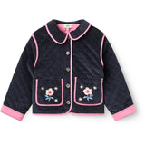 COPENHAGEN COLORS Navy Vattert Corduroy Jakke M/ Embroidery