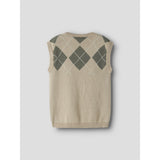 Lil'Atelier White Pepper Mulled Basil Nmmronan Strikk Vest Lil
