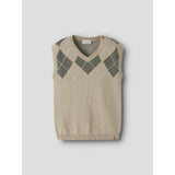 Lil'Atelier White Pepper Mulled Basil Nmmronan Strikk Vest Lil