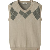 Lil'Atelier White Pepper Mulled Basil Nmmronan Strikk Vest Lil