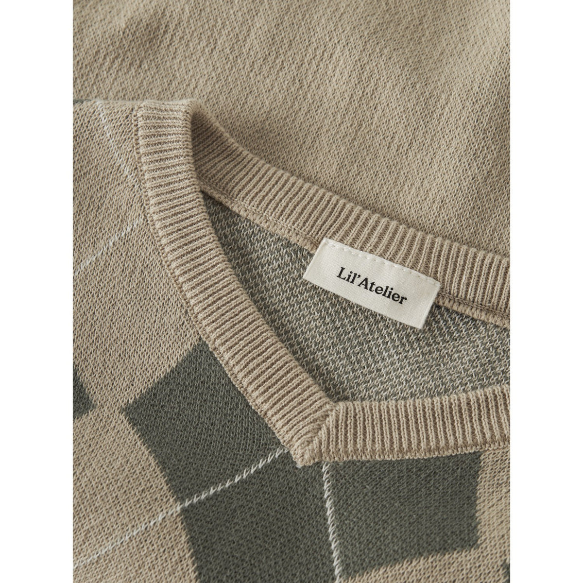 Lil'Atelier White Pepper Mulled Basil Nmmronan Strikk Vest Lil