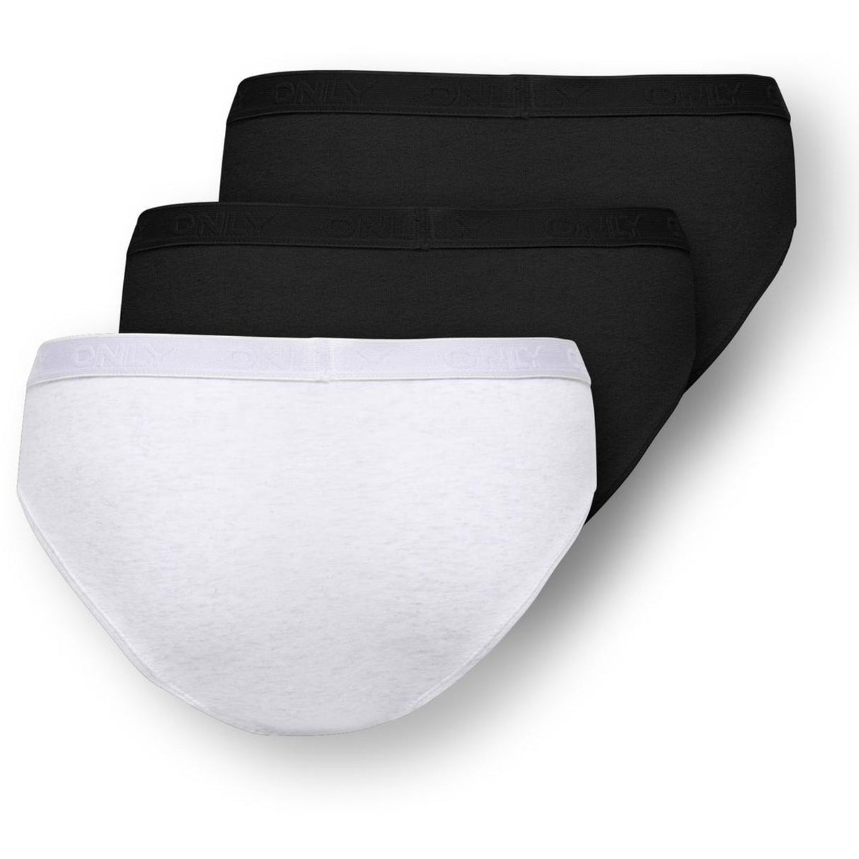 kids ONLY Super Light Grey Melange Koglola 3-Pakning Logo Underbukser Acc Noos