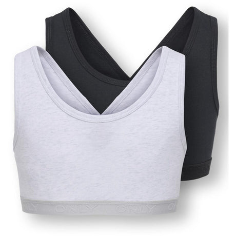 kids ONLY Super Light Grey Melange Koglola 2-P Vendbar Logo Topp Acc Noos