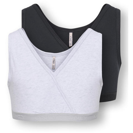 kids ONLY Super Light Grey Melange Koglola 2-P Vendbar Logo Topp Acc Noos
