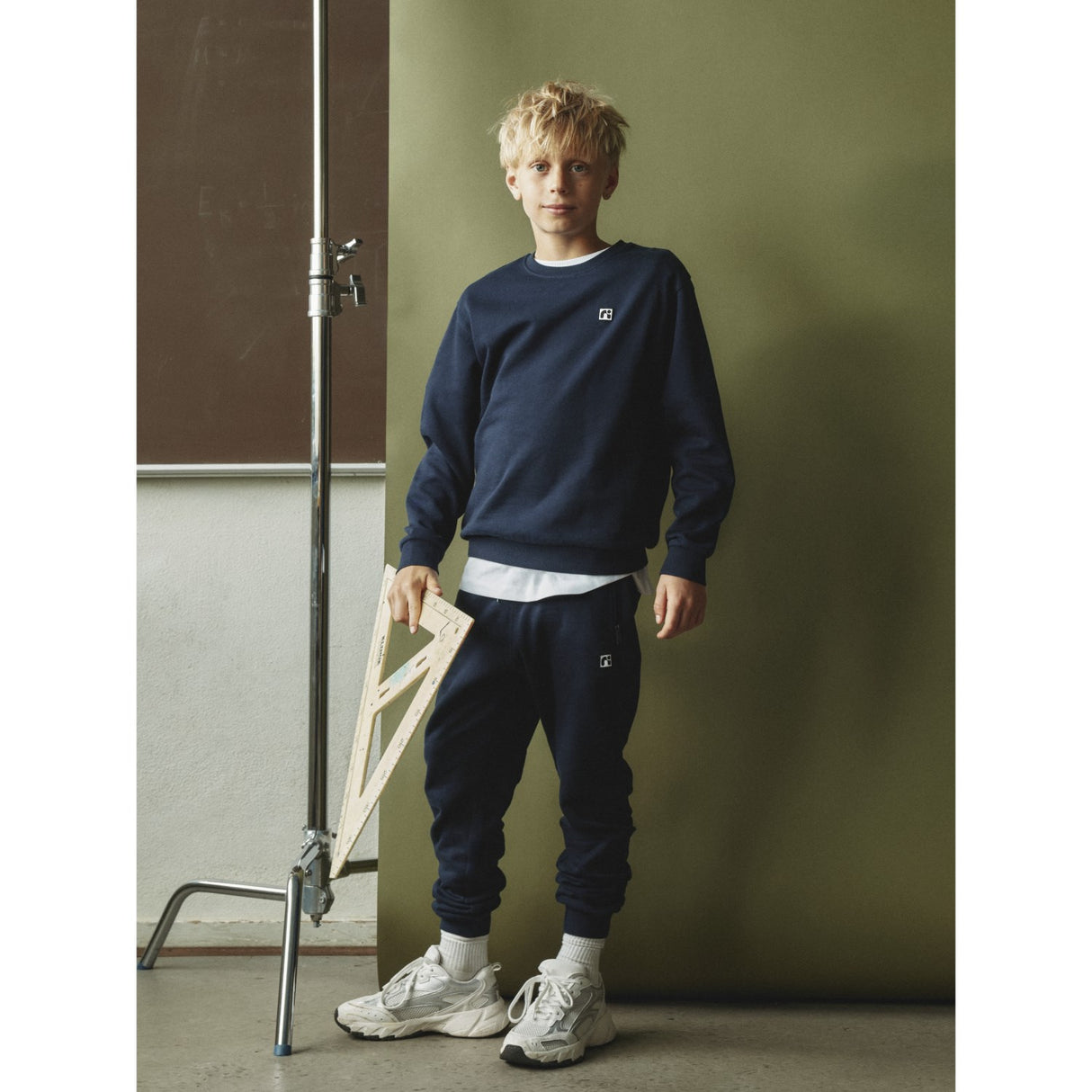 Name It Dark Sapphire Nkmflo Sweat Bukser Bru Noos