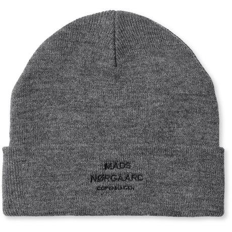 Mads Nørgaard Charcoal Melange Match Isak Ambas Logo Beanie