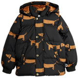 Mini Rodini Black Dog AOP Hooded Puffer