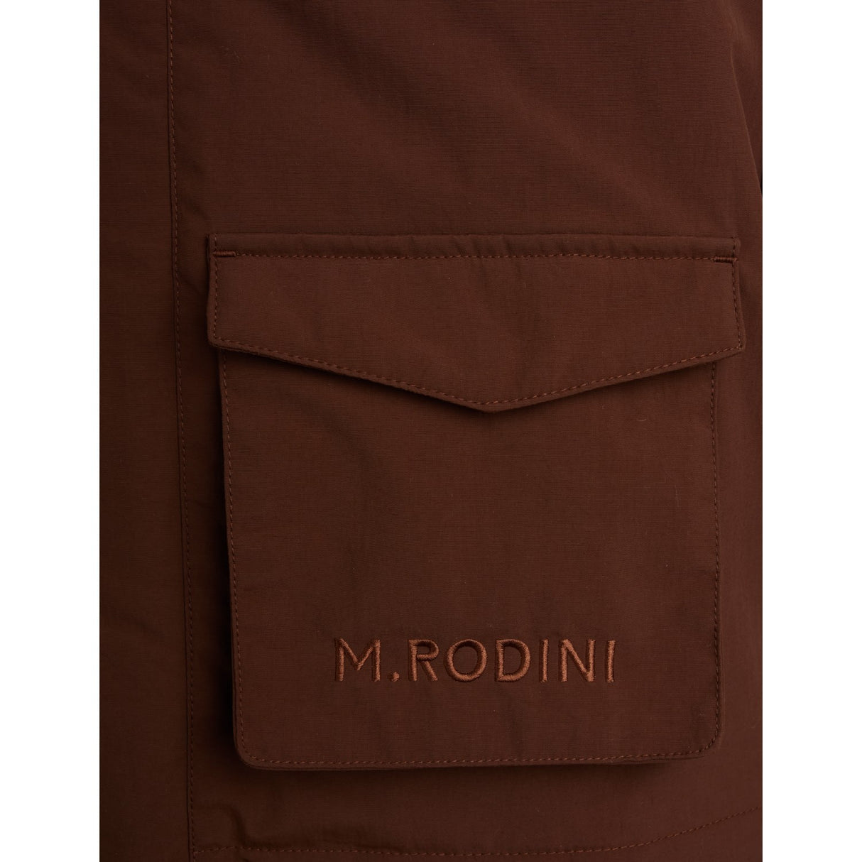 Mini Rodini Brown Vattert Nylon Parka Med Faux Pels Halsbånd