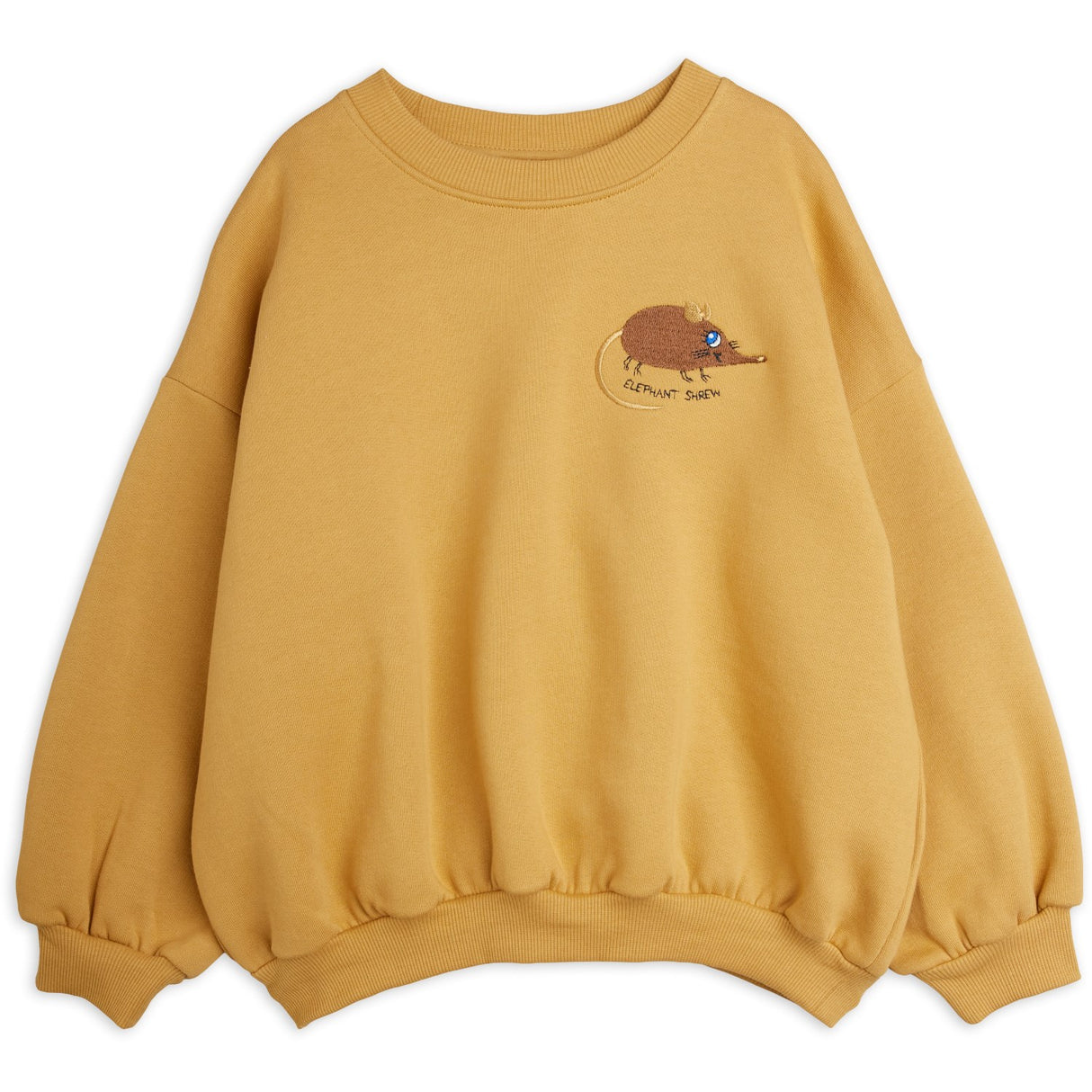 Mini Rodini Beige Elephant Shrew Emb Collegegenser