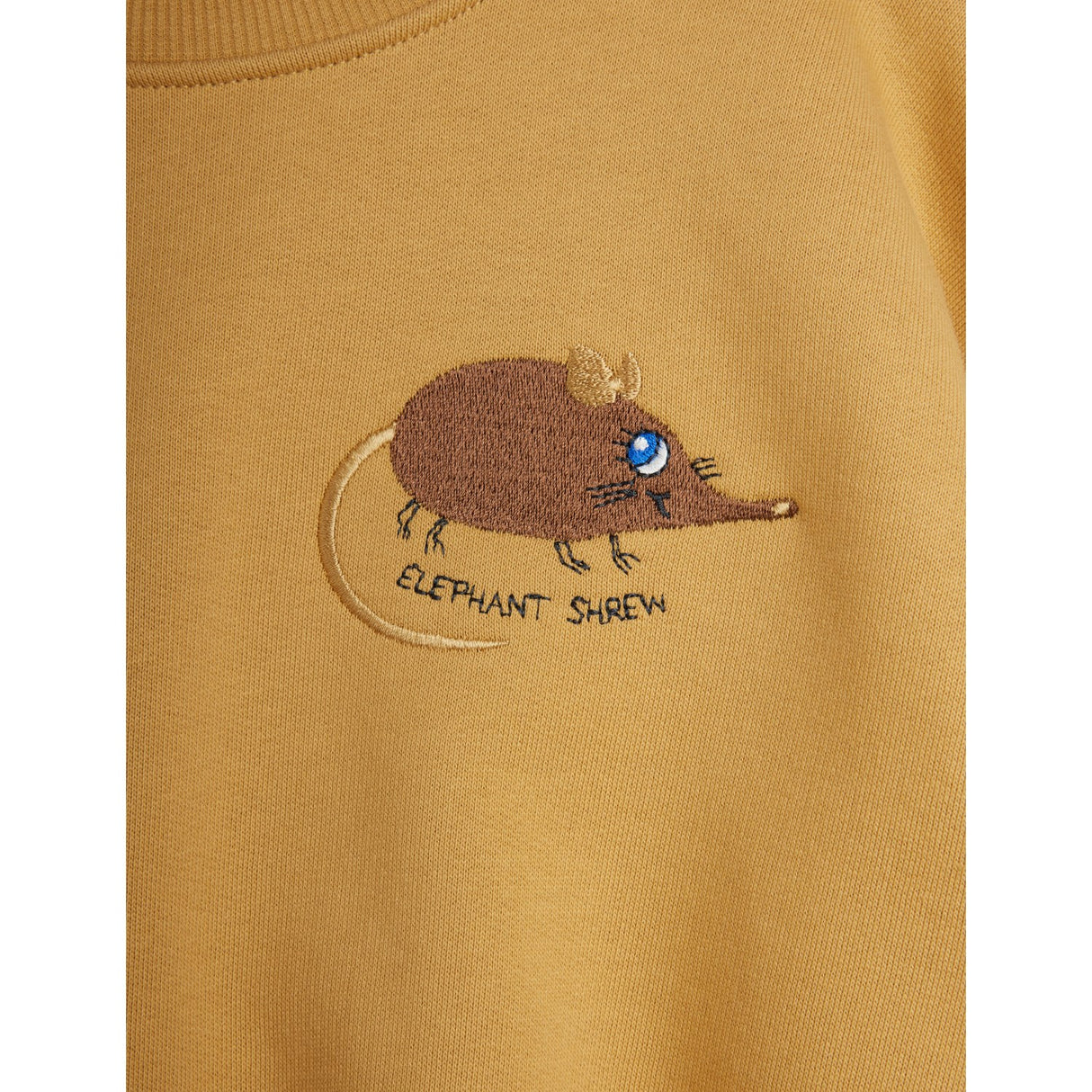 Mini Rodini Beige Elephant Shrew Emb Collegegenser