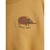 Mini Rodini Beige Elephant Shrew Emb Collegegenser