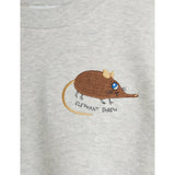 Mini Rodini Grey Melange Elephant Shrew Emb Collegegenser