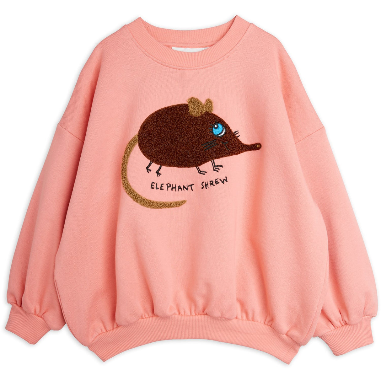 Mini Rodini Pink Elephant Shrew Chenille Collegegenser