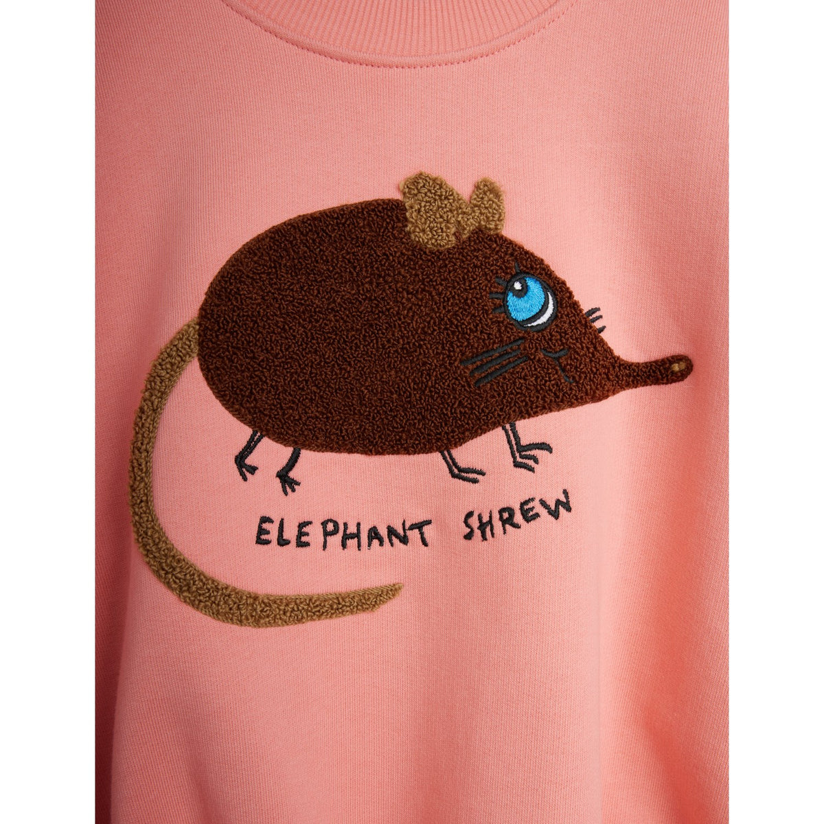 Mini Rodini Pink Elephant Shrew Chenille Collegegenser