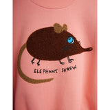 Mini Rodini Pink Elephant Shrew Chenille Collegegenser