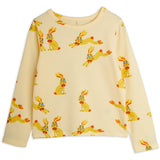 Mini Rodini Yellow Rabbits AOP Ls Tee