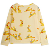 Mini Rodini Yellow Rabbits AOP Ls Tee