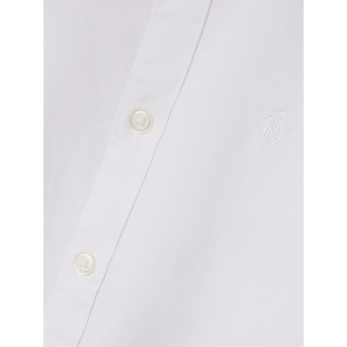 Name It Bright White Nkmnewsa Ls Skjorte Noos