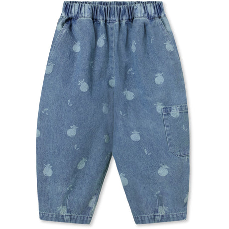 Fliink Medium Blue Aop Don Denim Duna Cargo Bukser