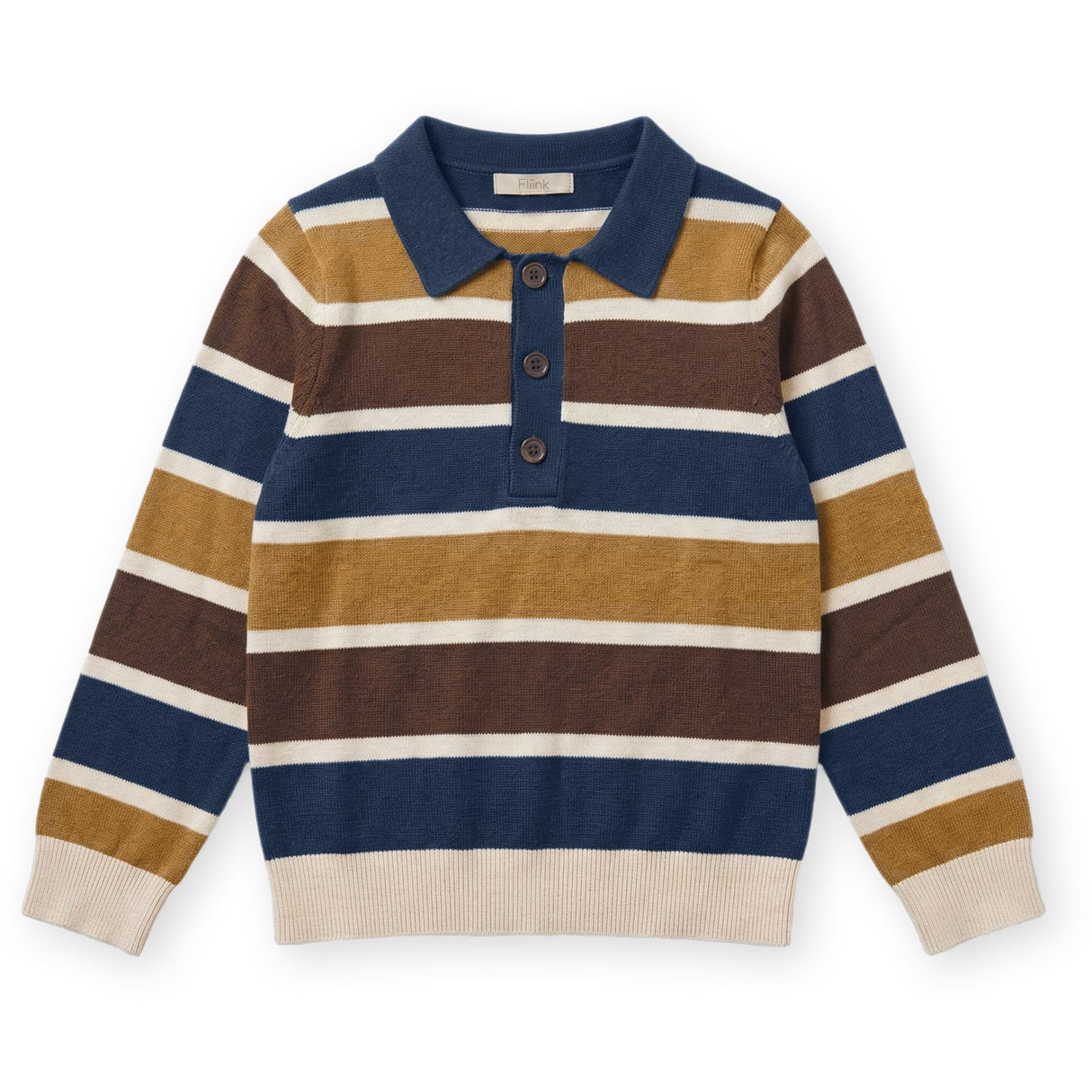 Fliink Insignia Multi Stripe Benny Ls Polo