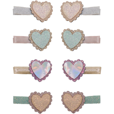 Mimi & Lula 8 Hårclips - Scalloped Heart