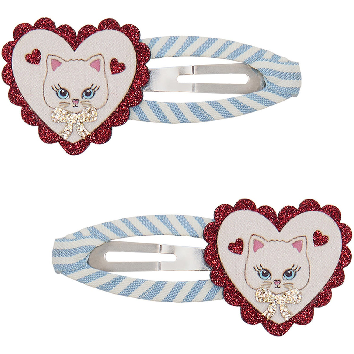 Mimi & Lula 2 Hårspenner - Large Scalloped Heart