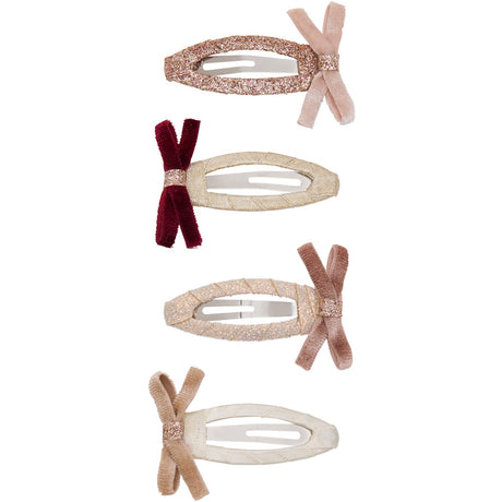 Mimi & Lula 4 Hårspenner - Skinny Velvet Bow