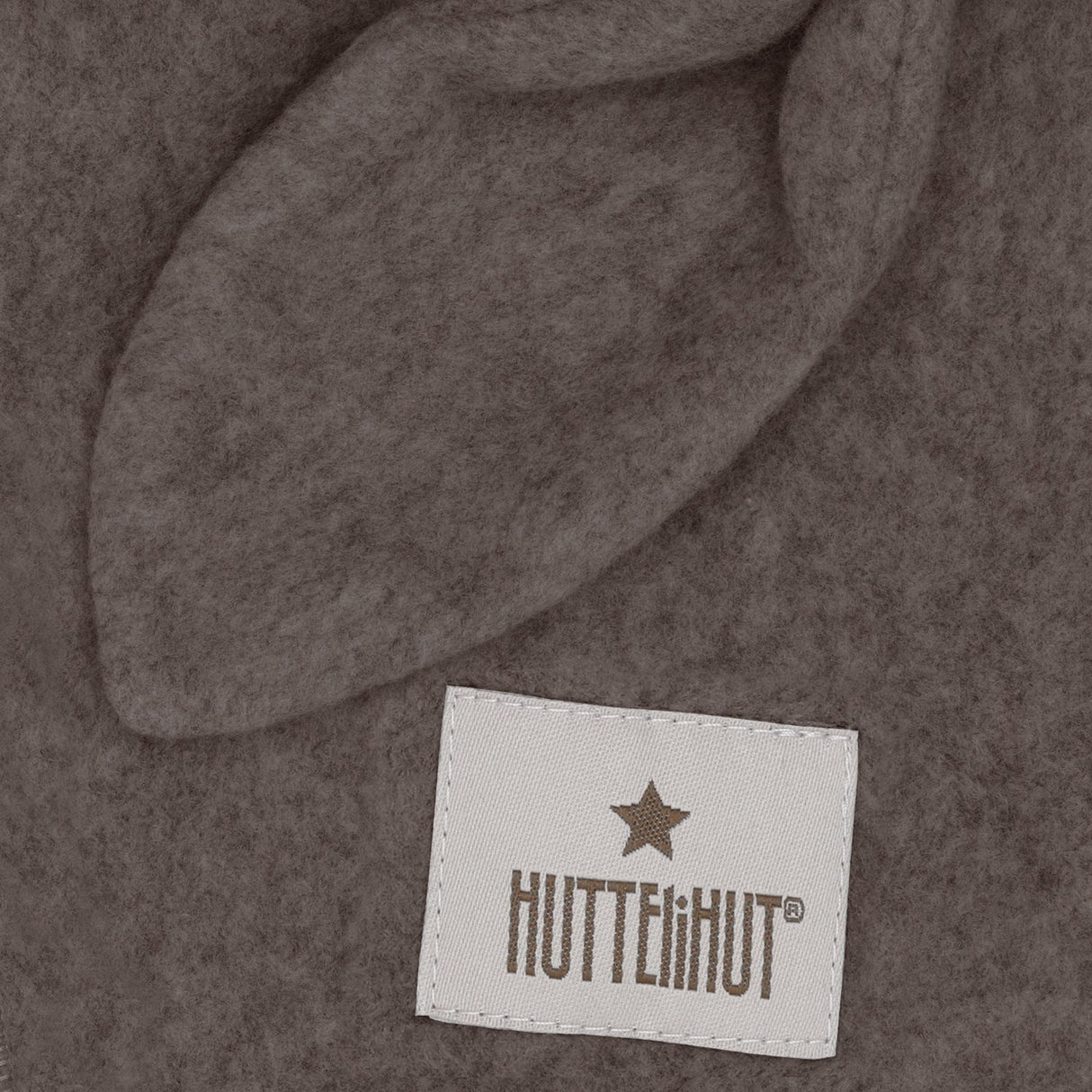 Huttelihut Brown Melange Elefantlue Ears Bomull Fleece