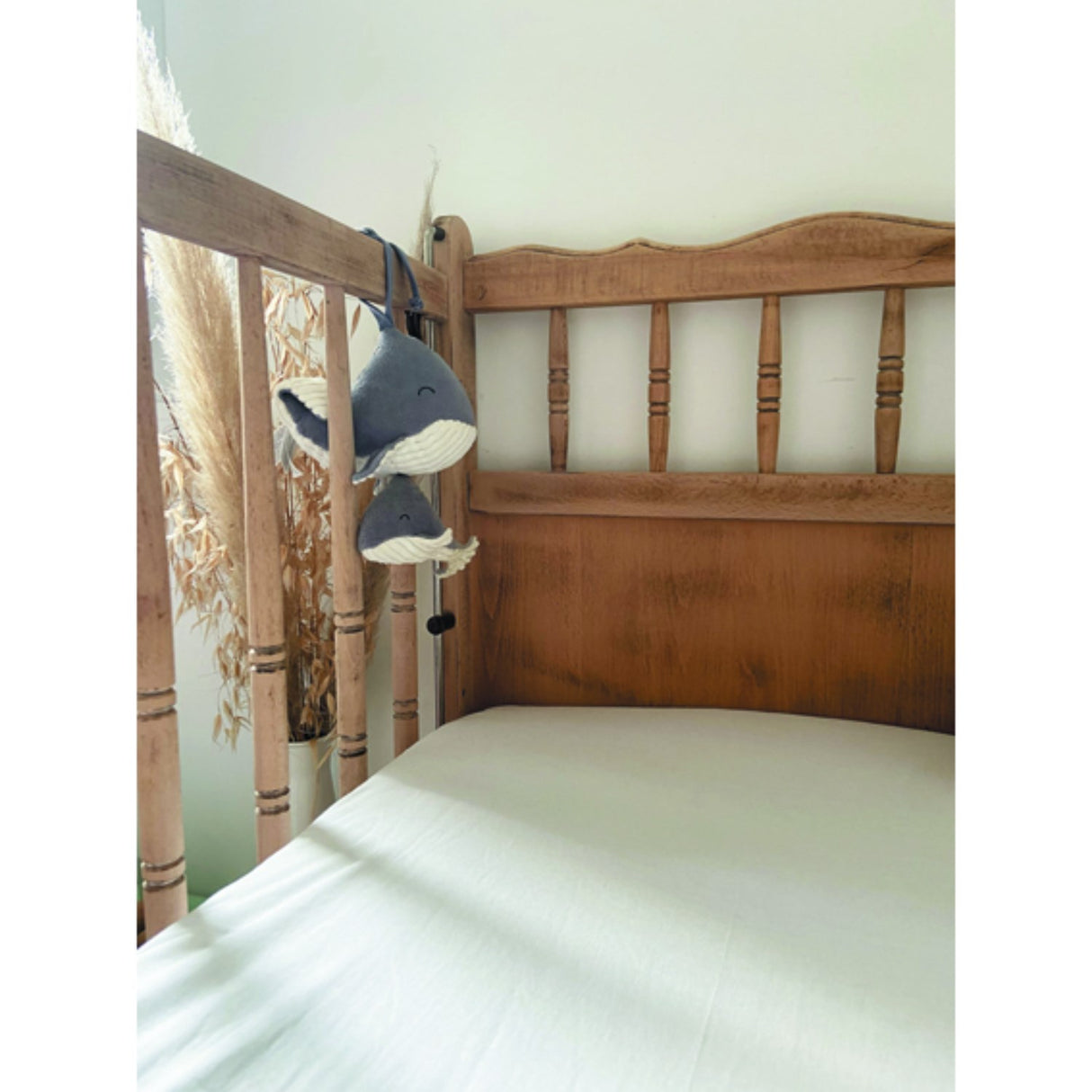 Candide White Bambus Madras Protector 60 × 120 Cm