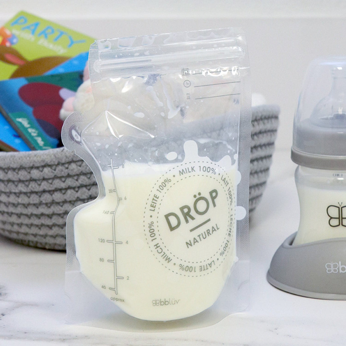 bblüv Transparent Breast Milk Oppbevaring Bags 50 Pakke