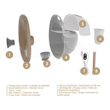 bblüv White/Beige Portable Elektrisk Dobbel Breast Pump Med Heating