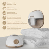 bblüv White/Beige Portable Elektrisk Dobbel Breast Pump Med Heating