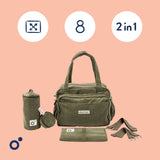 Doomoo Corduroy Khaki Diaper Veske Med 8 Tilbehør