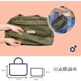 Doomoo Corduroy Khaki Diaper Veske Med 8 Tilbehør