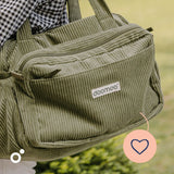 Doomoo Corduroy Khaki Diaper Veske Med 8 Tilbehør