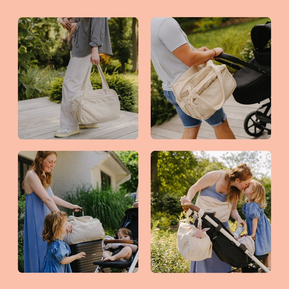 Doomoo Corduroy Sand Diaper Veske Med 8 Tilbehør
