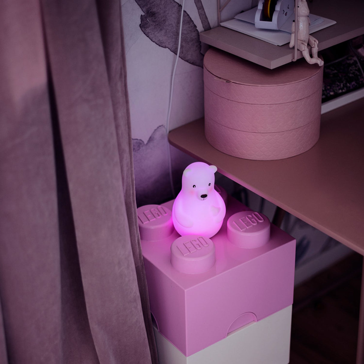 Pabobo White Bear Night Light Med Colour Sensor