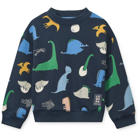 LIEWOOD Dino Roar / Classic Navy Ridley Printed Collegegenser