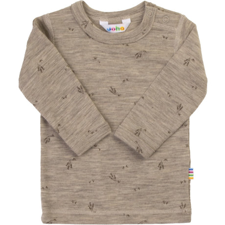 Joha Beige Mel. Bluse Med Long Ermer
