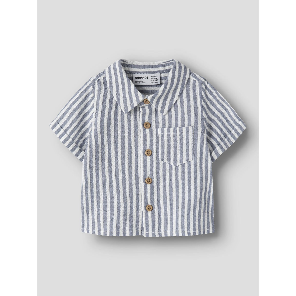 Name It Vintage Indigo Cloud Dancer Nbmfedenis Ss Skjorte