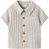 Name It Chateau Gray Cloud Dancer Nbmfedenis Ss Skjorte