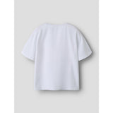 Name It Bright White Nkfaftina Stitch Ss Nreg Topp Box Wdi