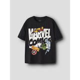 Name It Black Nkmalfi Marvel Ss Nreg Topp Mar