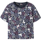 Name It Navy Blazer Unicorn Flowers Nmfvelda Ss Nreg Topp