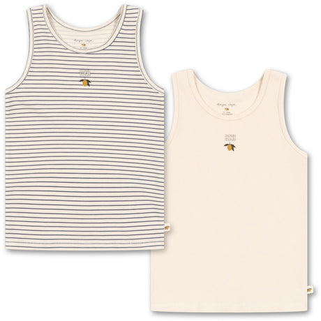 Konges Sløjd Blue Stripe Basic 2 Pakke Tank Topp Gots