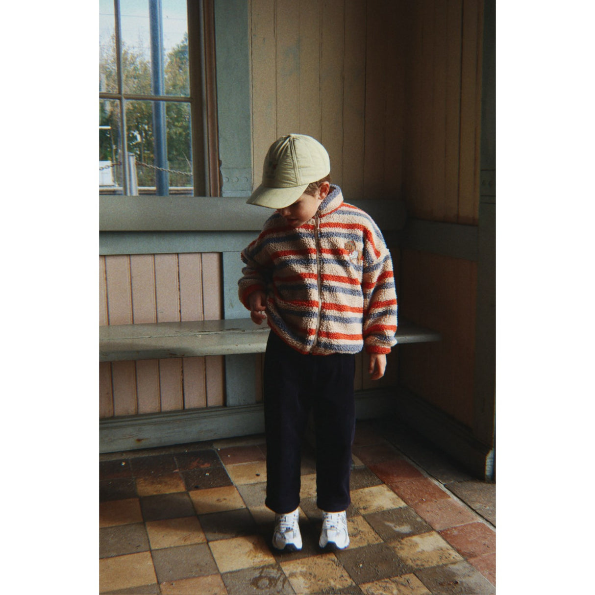 Konges Sløjd Tangerine Stripe Jody Embroidery Teddybjørn Jakke Grs