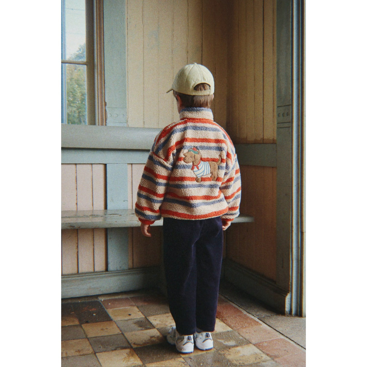 Konges Sløjd Tangerine Stripe Jody Embroidery Teddybjørn Jakke Grs