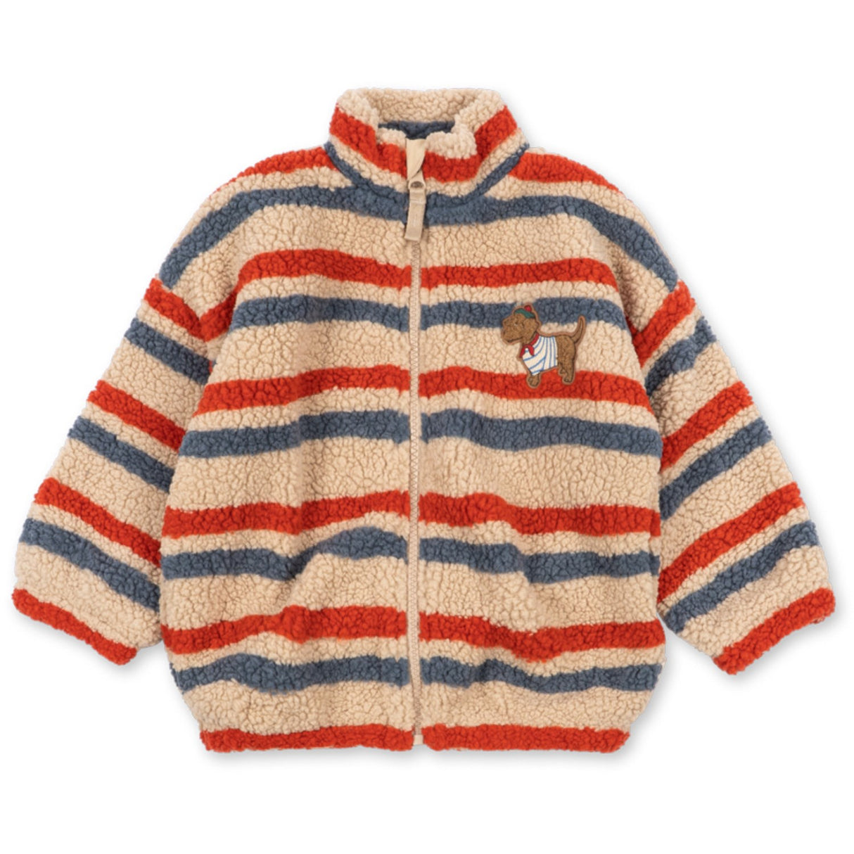 Konges Sløjd Tangerine Stripe Jody Embroidery Teddybjørn Jakke Grs